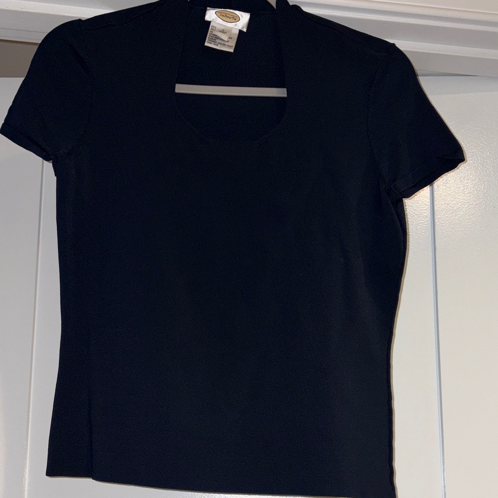 Talbots Navy Short Sleeve Women's Top